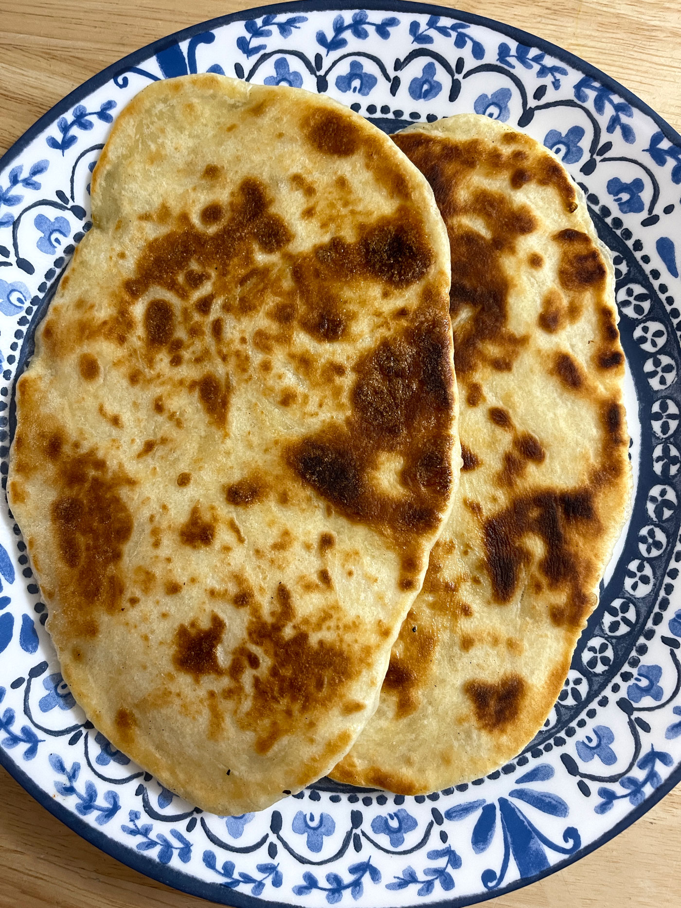 Indian naan bread without yeast