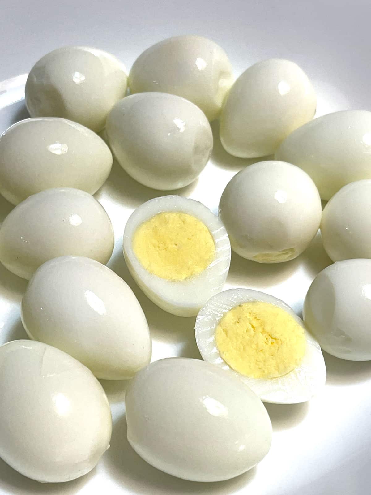 hard boiled quail eggs