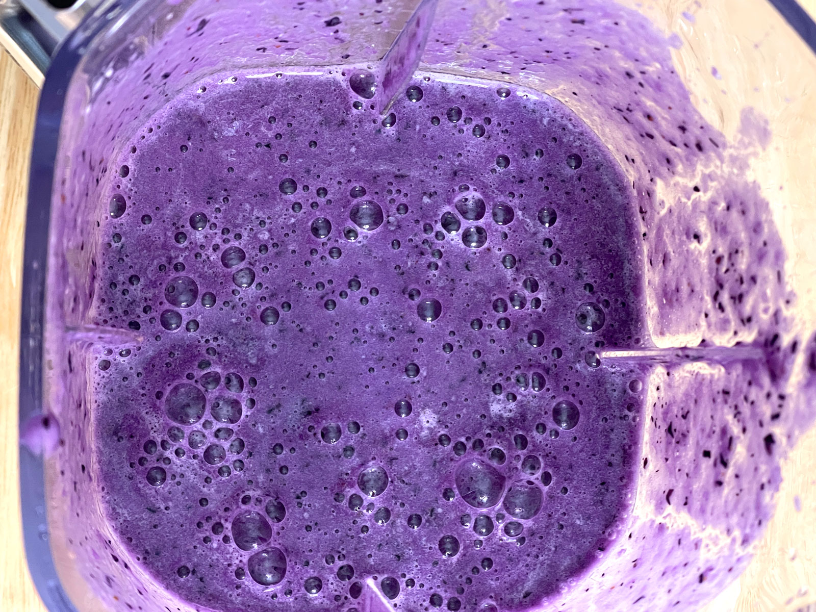 blueberry pineapple smoothie in blender