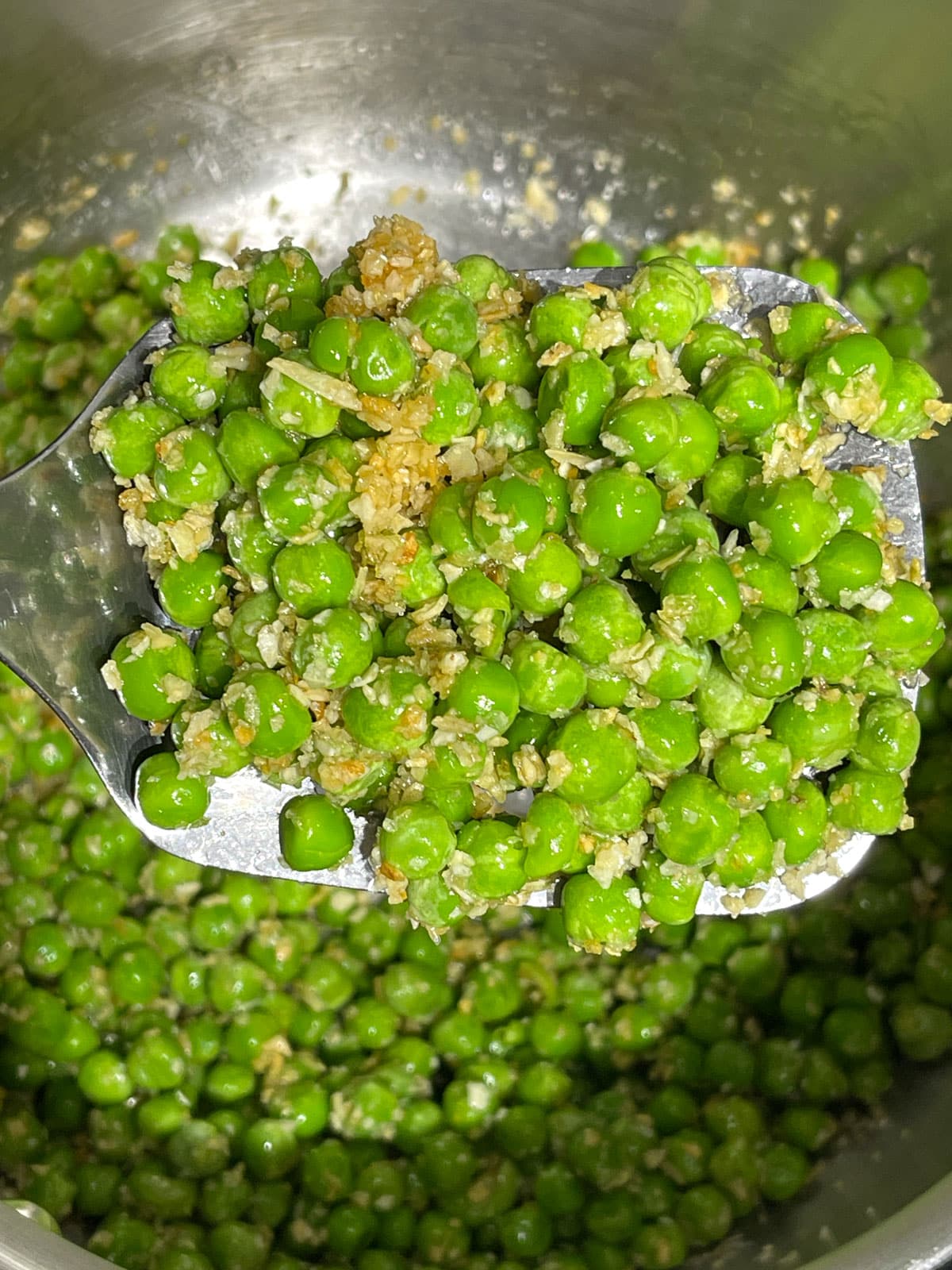 frozen peas cooked