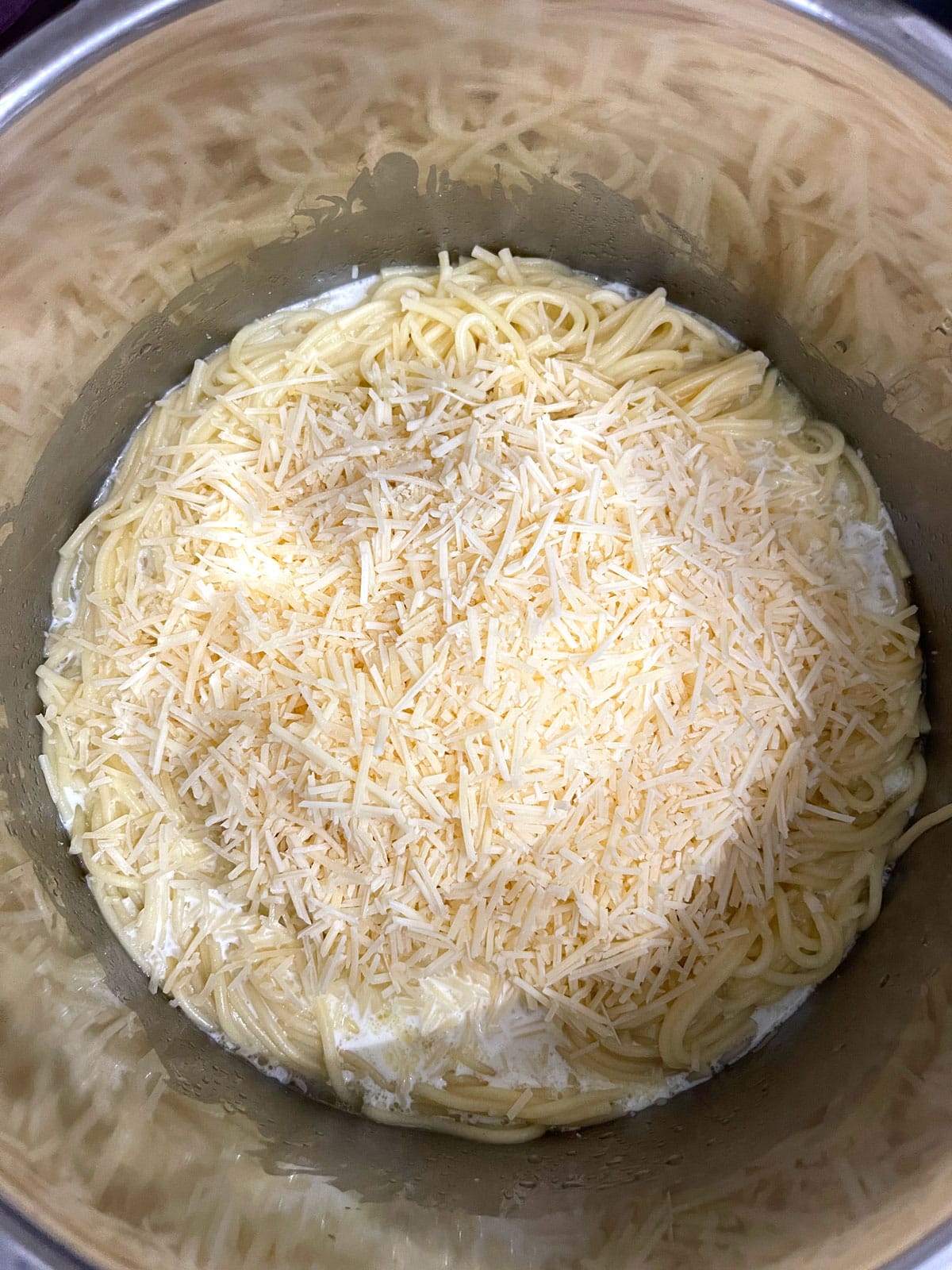added cheese to noodles in instant pot