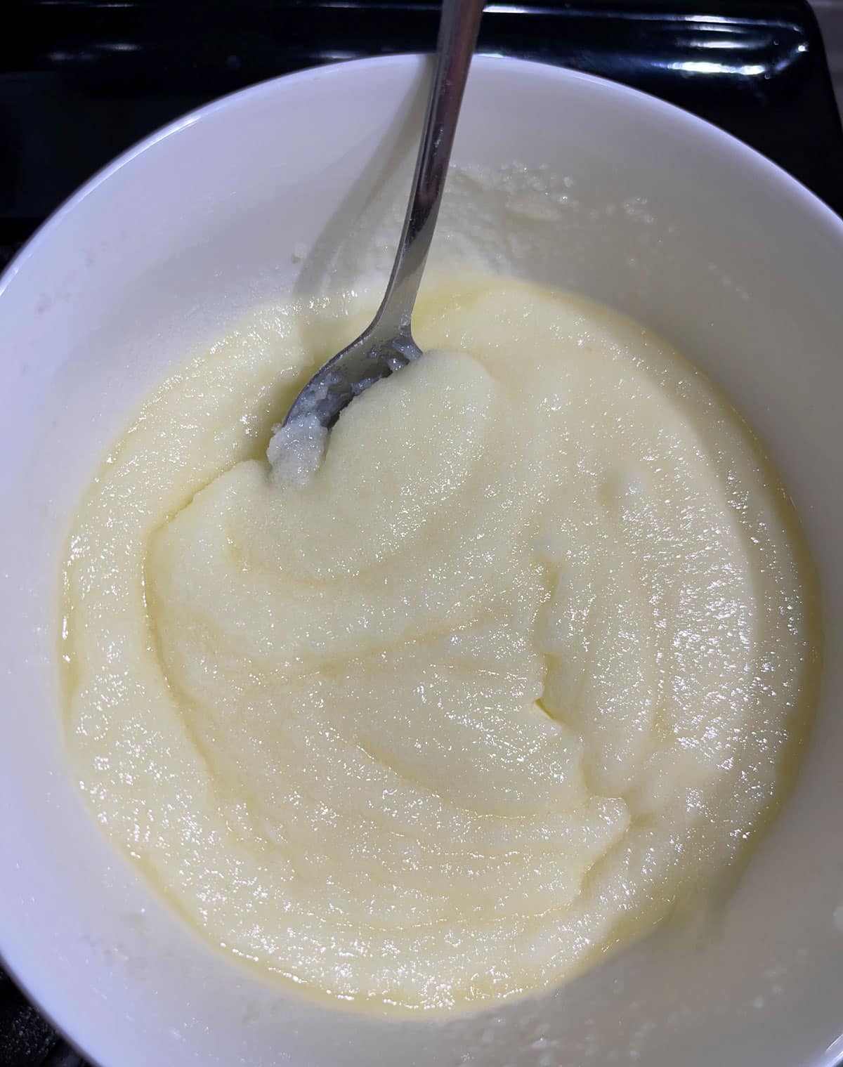 butter and sugar mixed