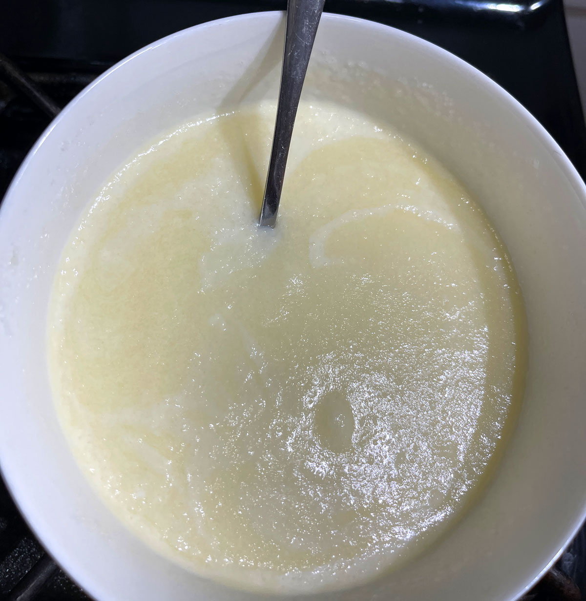 butter sugar milk mixture