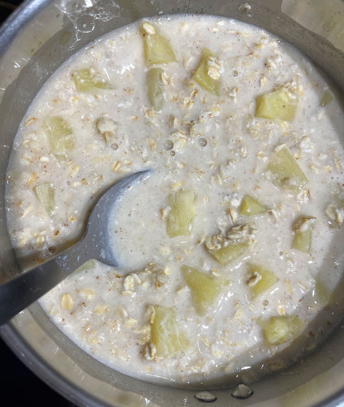 cooking pineapple oatmeal