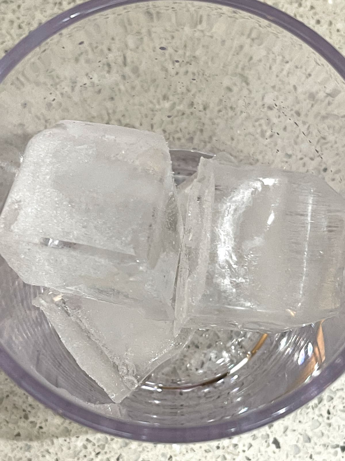 ice cubes in a cup