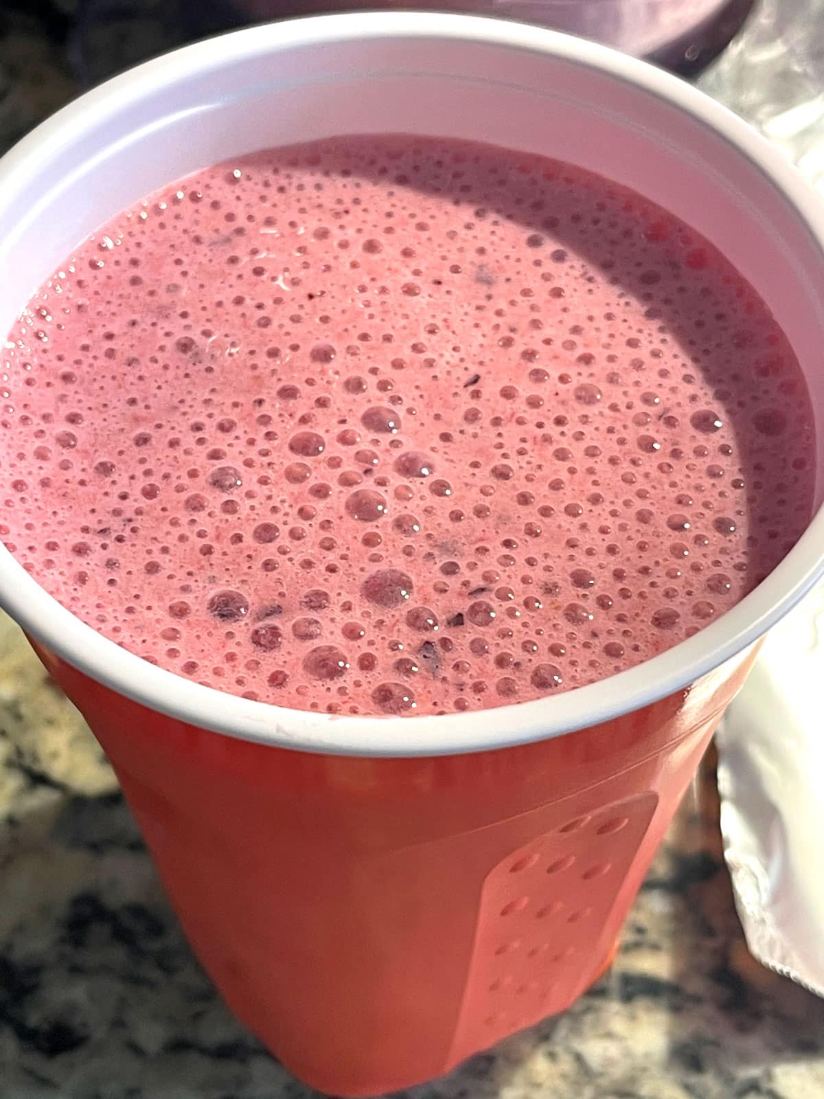 plum smoothie using red plums