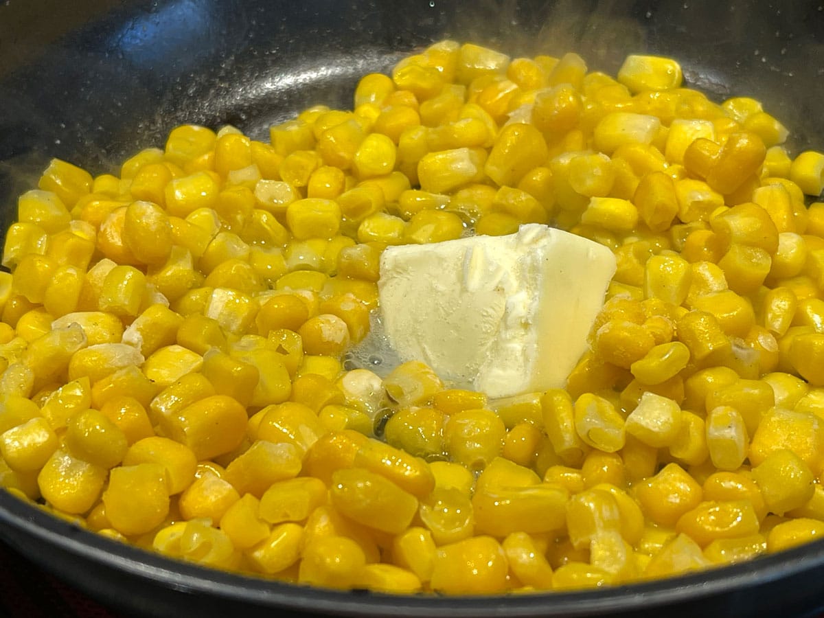 making buttered corn from frozen corn