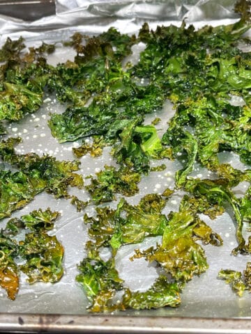 roasted kale leaves