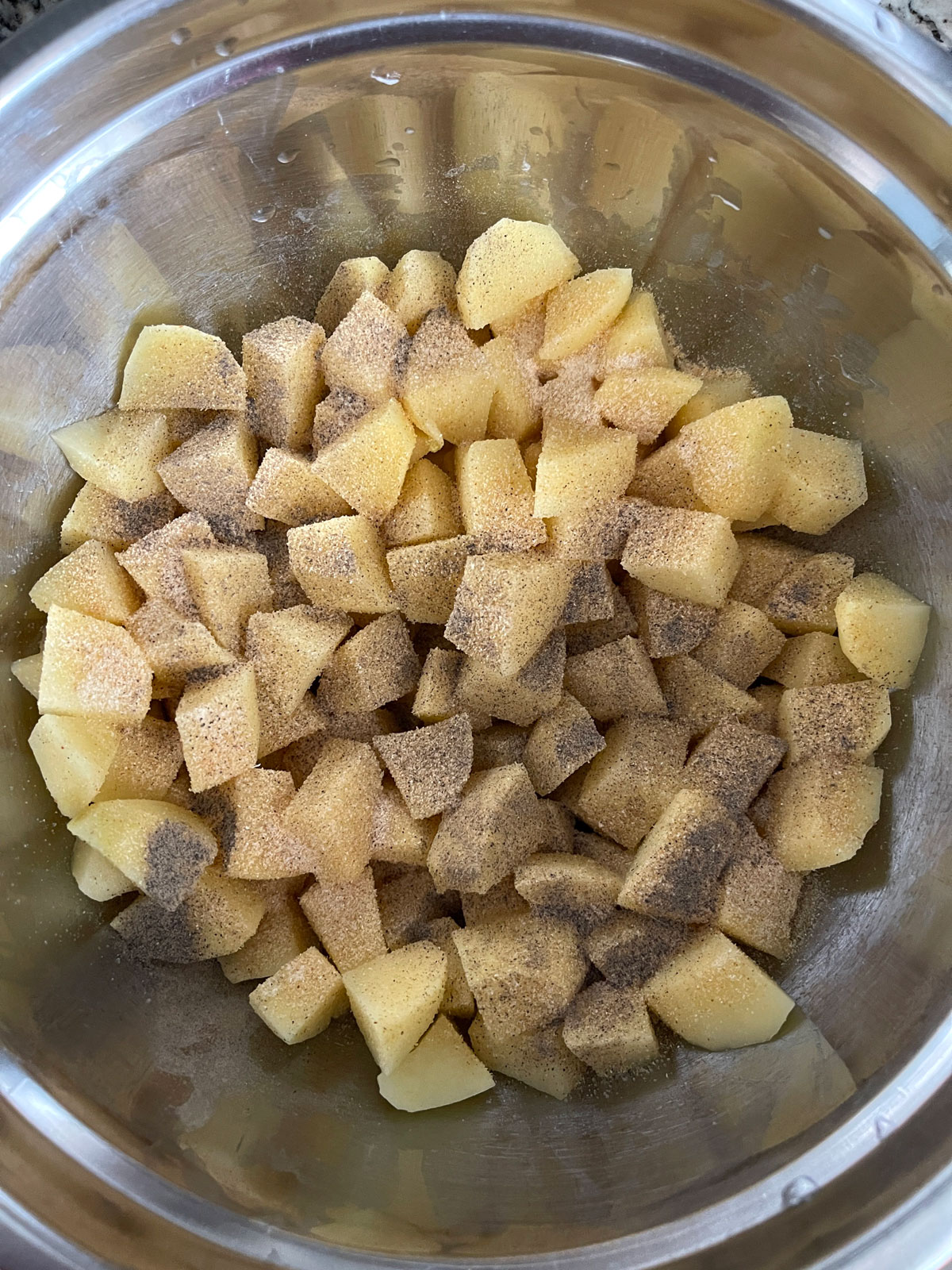 cubed potatoes