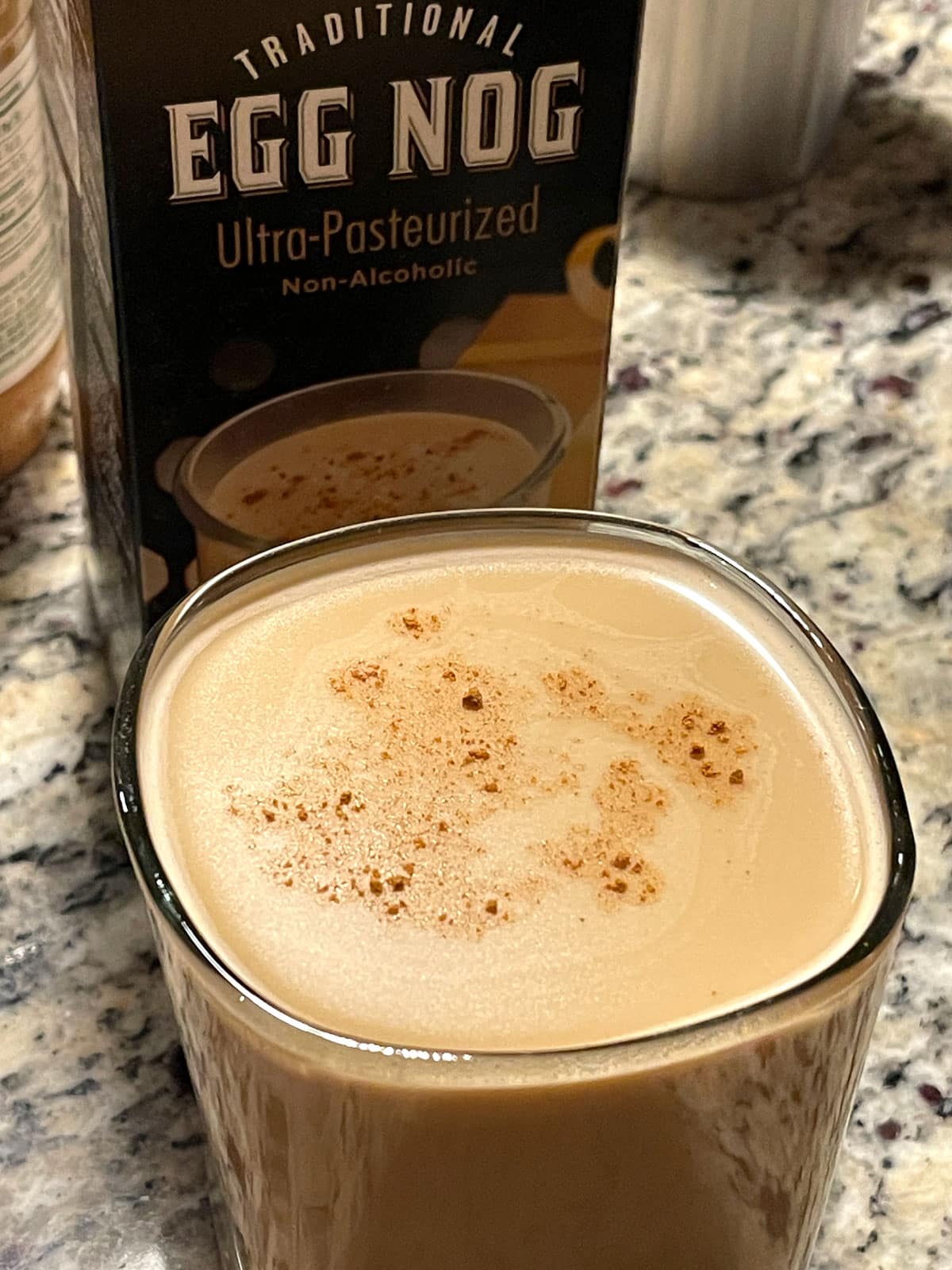 eggnog coffee latte with leftover eggnog