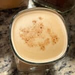 eggnog coffee latte with leftover eggnog