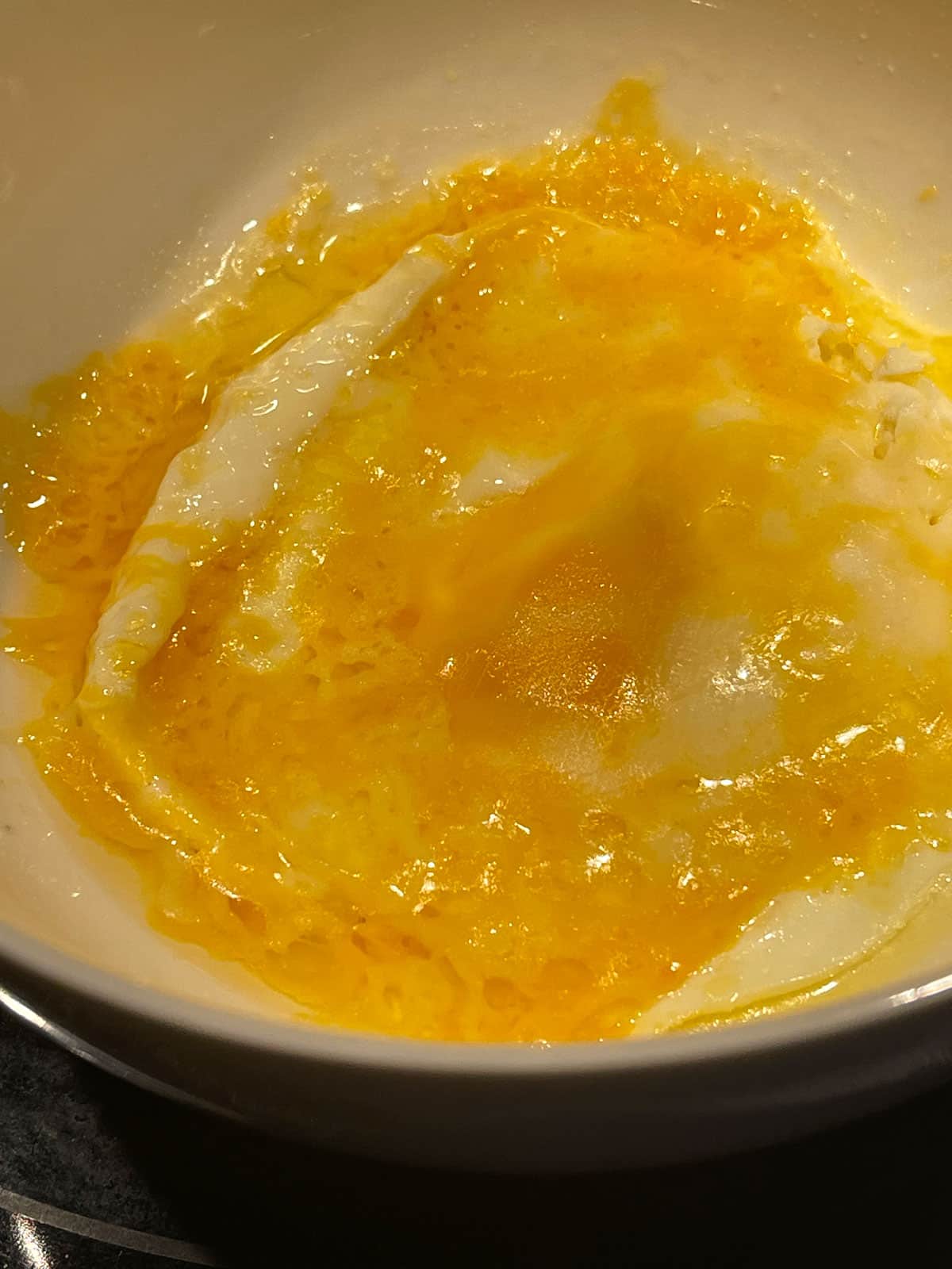 microwave fried over easy egg