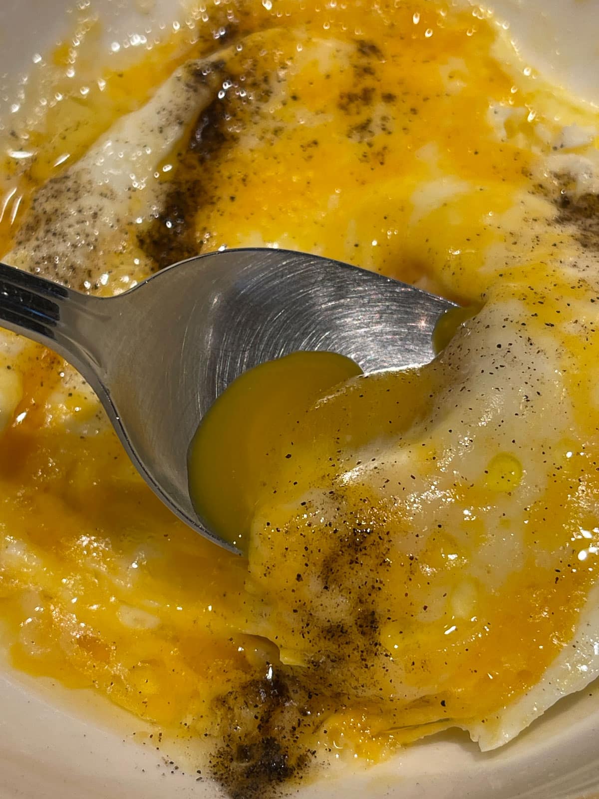 microwave fried over easy egg