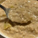 microwave baked apple peanut butter oatmeal