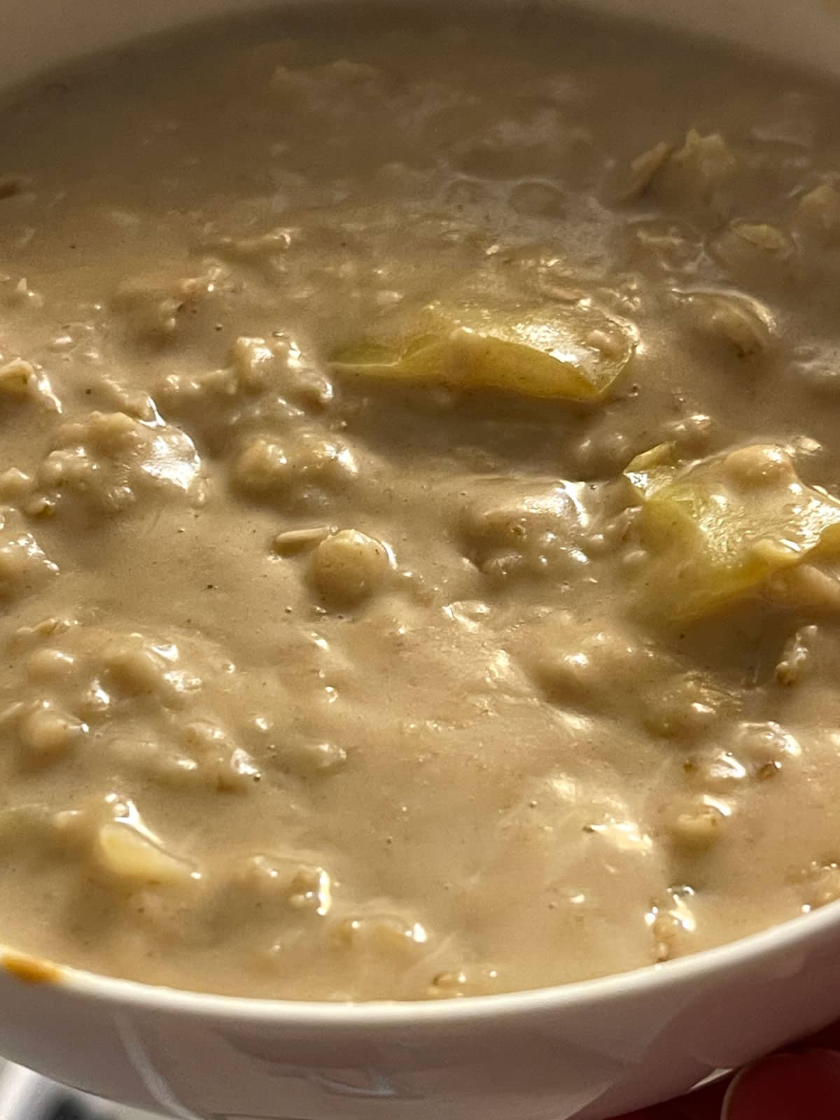 microwave apple peabut butter oatmeal
