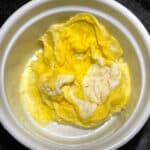 microwave egg omelette in ramekin bowl for one