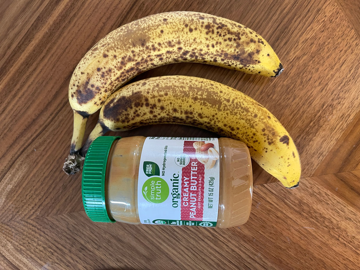 peanut butter and bananas