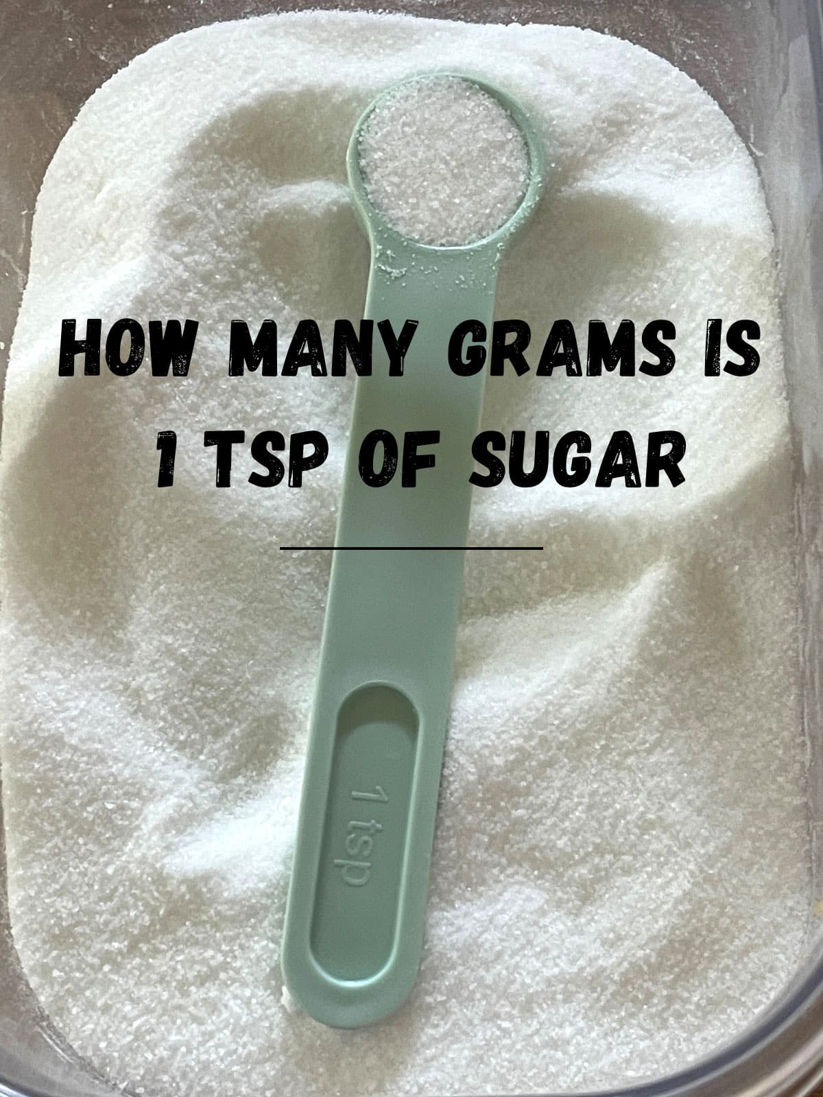 how many grams is 1 teaspoon of sugar