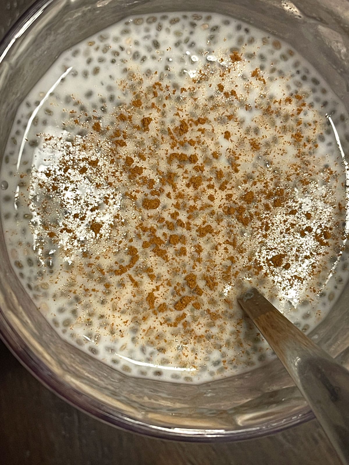 vanilla chia seed pudding with cinnamon