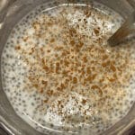 vanilla chia seed pudding with cinnamon