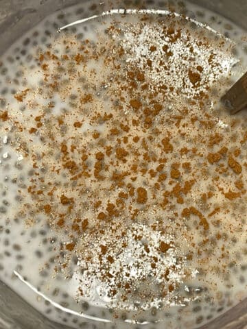 vanilla chia seed pudding with cinnamon