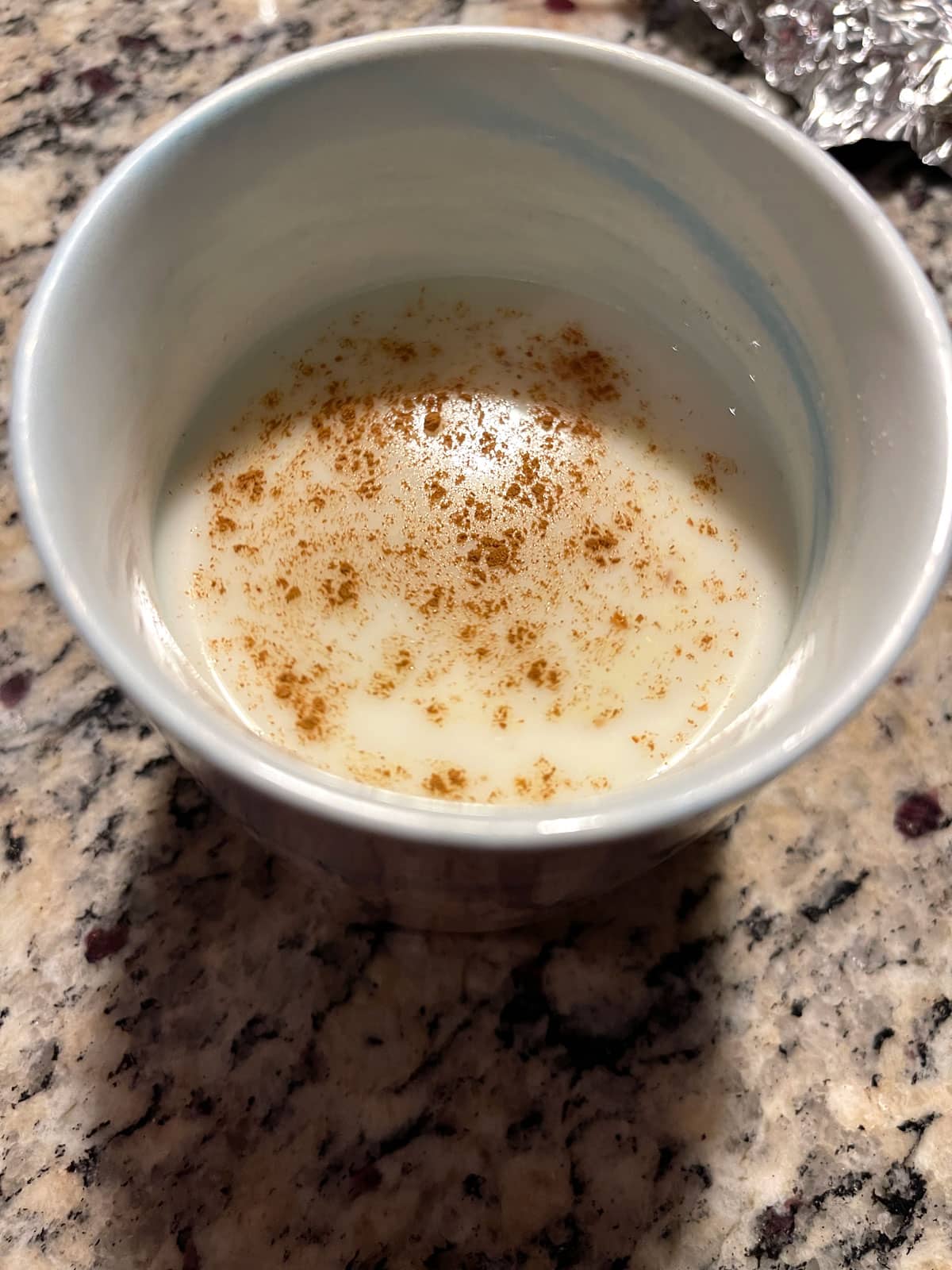 vanilla cinnamon flavored milk with brown sugar
